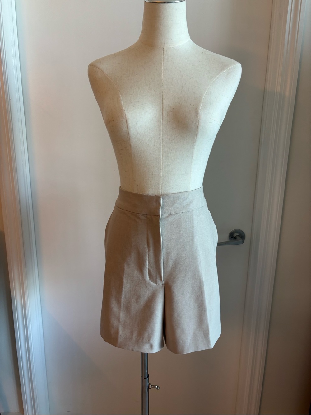 Aritzia High-Waist Limitless Shorts in Heather Matte Pearl